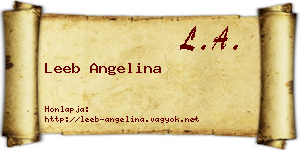 Leeb Angelina névjegykártya